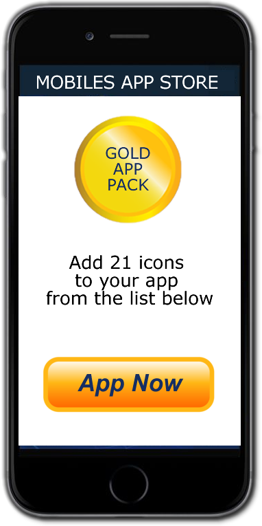 Mobiles App Store Gold App Pack